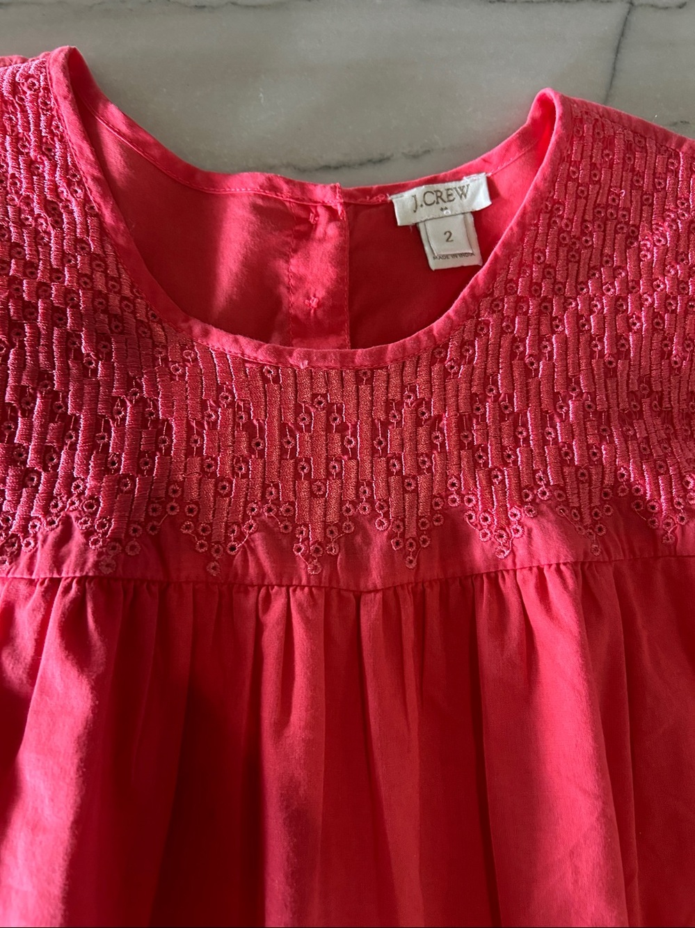 J. Crew Pink Embroidered Top